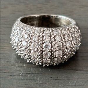 Judith Ripka Cubic Zirconia CZ 925 Sterling Silver Ring size 6